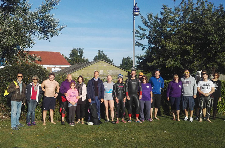 Solent Swimmers with family and friends