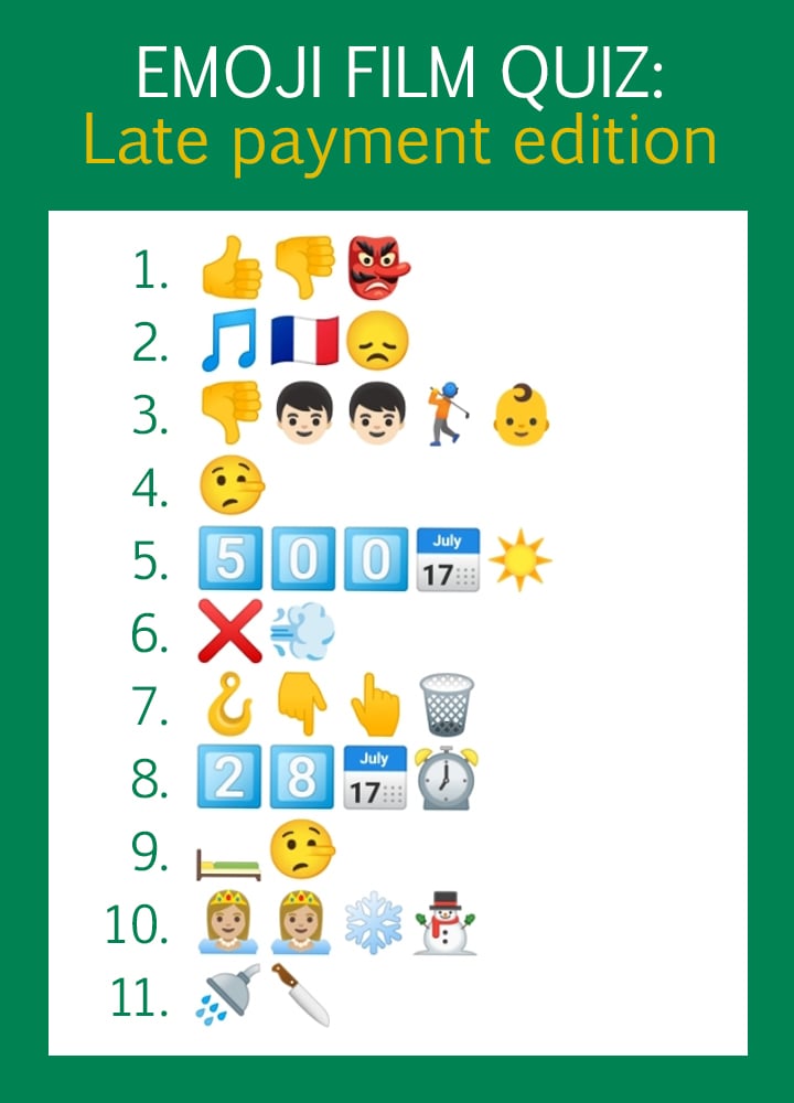 Emoji Film Quiz: Late Payment Edition